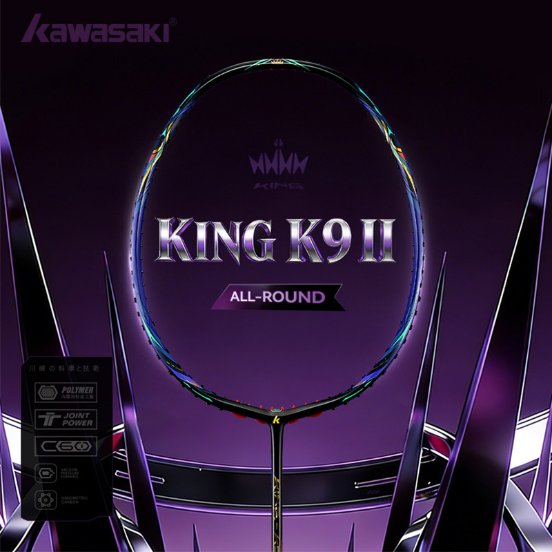 Badminton Racket Carbon - Kawasaki KING K9 4U Racchetta da