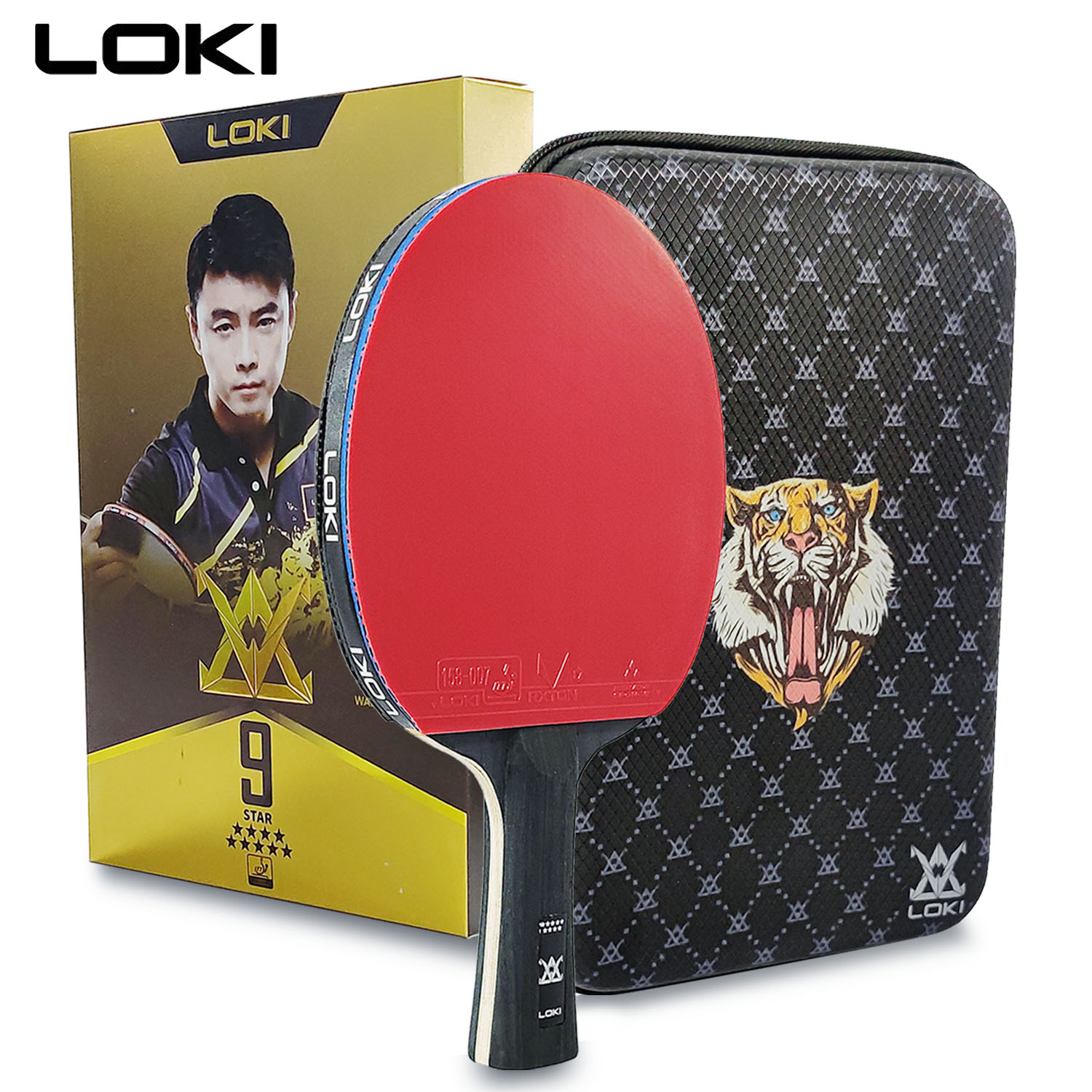 Badminton Racket Carbon - LOKI Racchetta da ping pong a