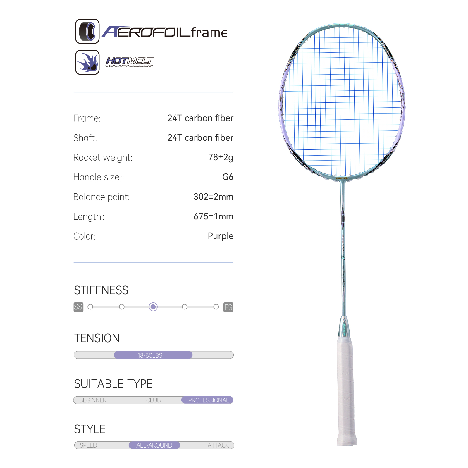 Racchetta da badminton Kawasak - Badminton Racket Carbon recensione e prezzo