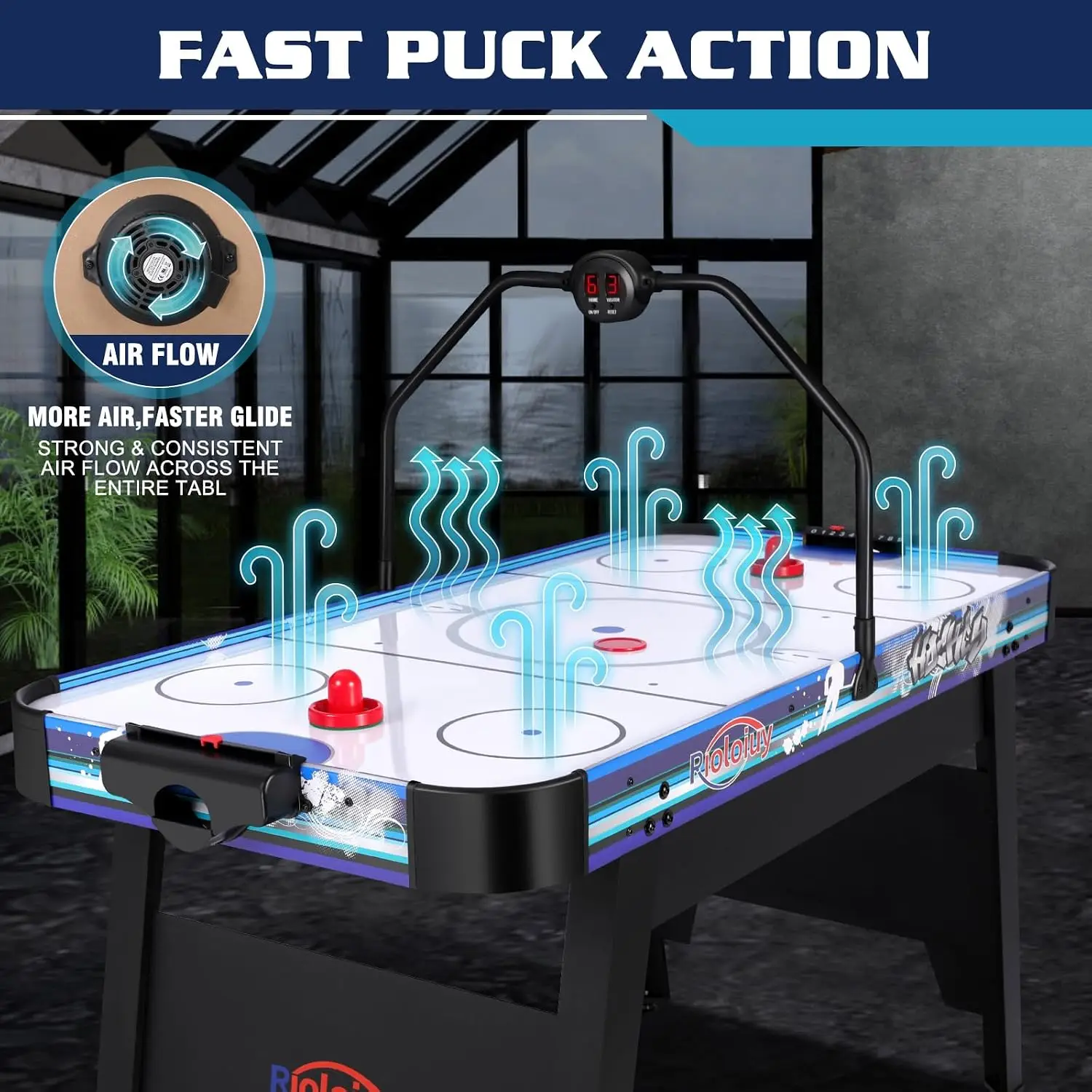 Tavolo da Air Hockey da 58 pol - Scoreboard Digital recensione e prezzo