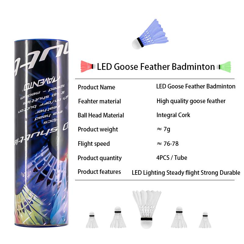 Welkin 4 Pcs Dark Night Colorf - Feather Shuttlecock recensione e prezzo